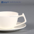 Projeto original chávena de café e saucers brancos de osso Chávena de chá cerâmica personalizada e copos